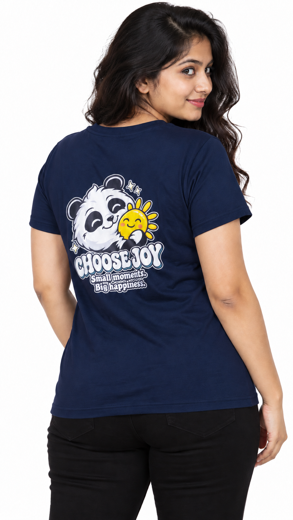 Cute Elegant Panda Female Comfortable T-shirt | 100% Cotton Fabric