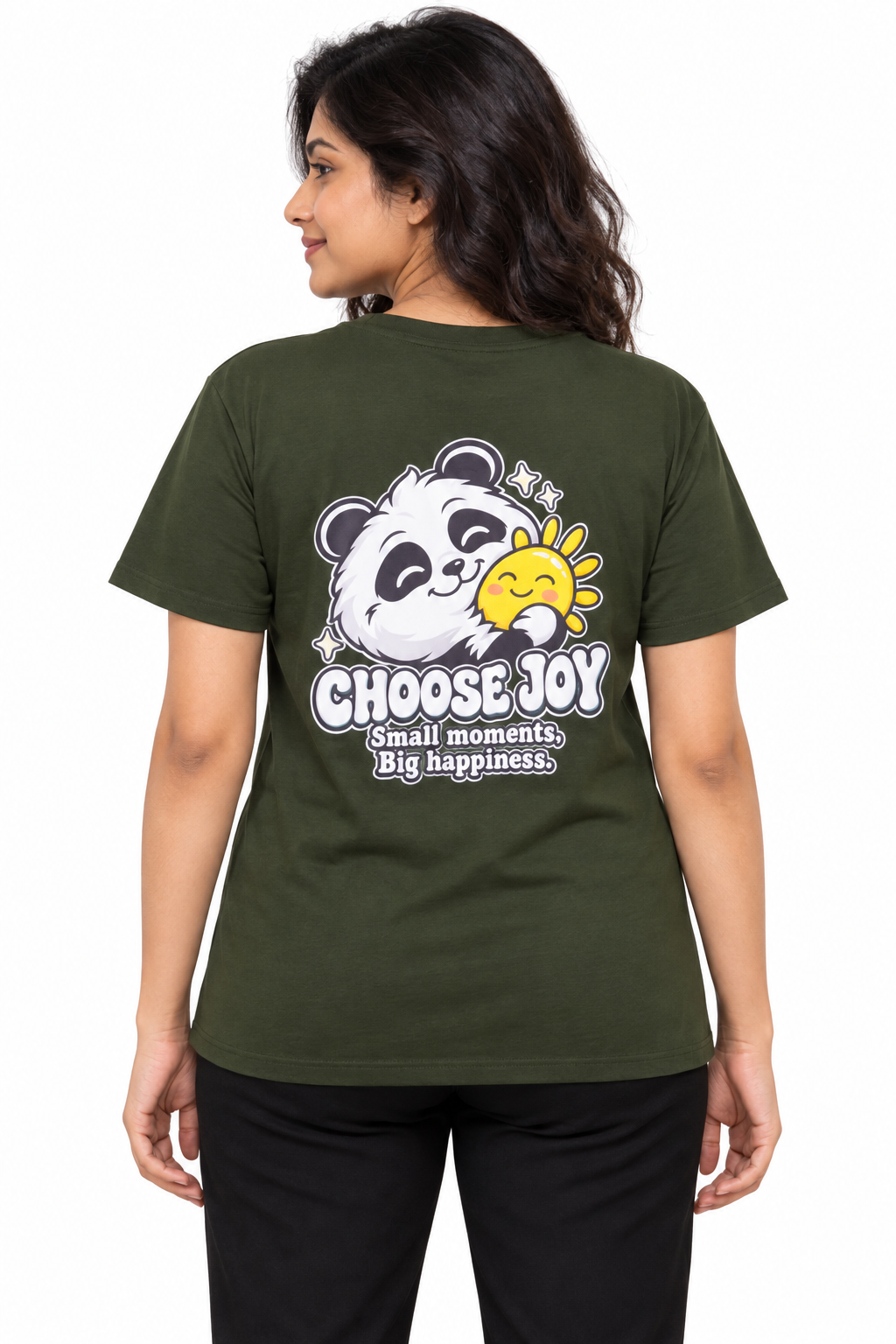 Cute Elegant Panda Female Comfortable T-shirt | 100% Cotton Fabric