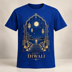 Steps of Light – Royal Blue Diwali T-Shirt