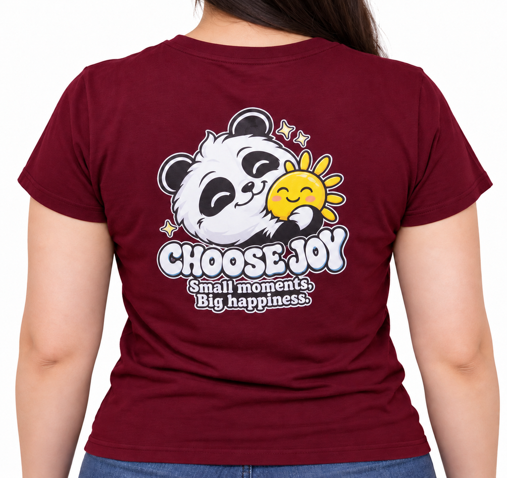 Cute Elegant Panda Female Comfortable T-shirt | 100% Cotton Fabric