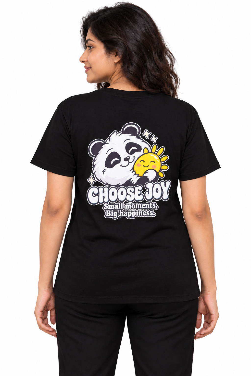 Cute Elegant Panda Female Comfortable T-shirt | 100% Cotton Fabric
