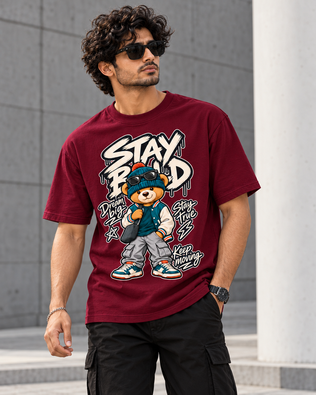 Big Dreams, Bold Moves – Streetwear Bear T-Shirt