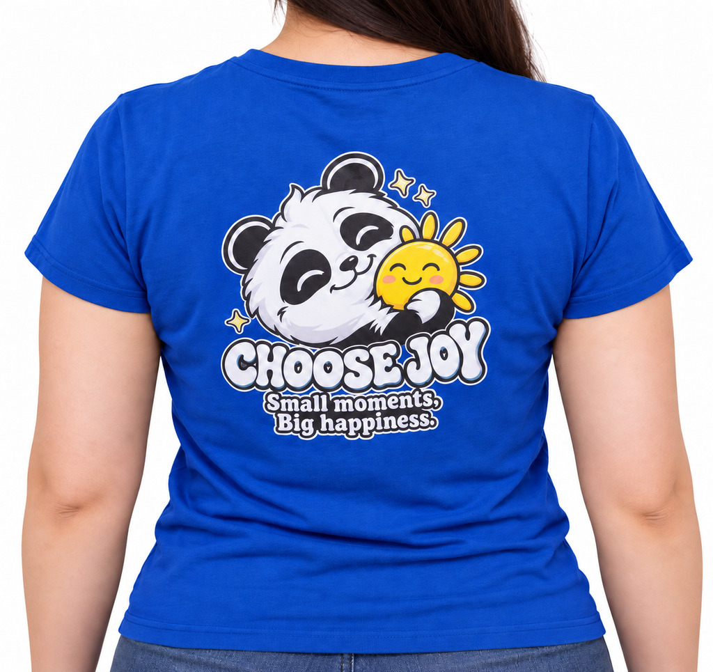 Cute Elegant Panda Female Comfortable T-shirt | 100% Cotton Fabric