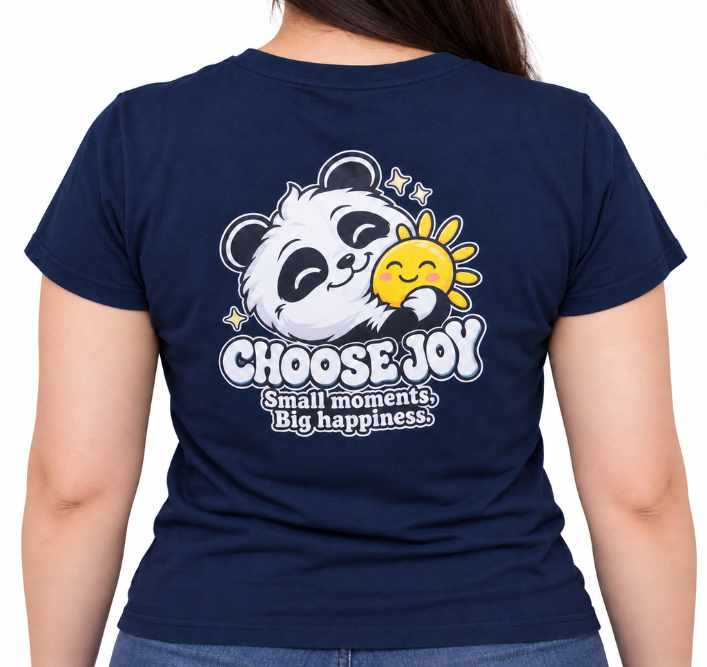 Cute Elegant Panda Female Comfortable T-shirt | 100% Cotton Fabric