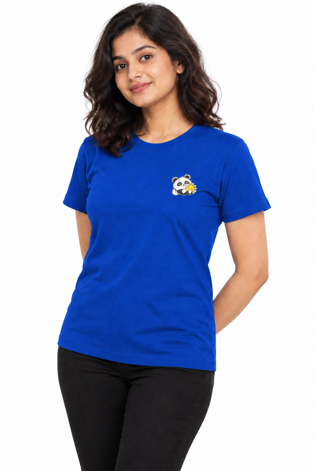 Cute Elegant Panda Female Comfortable T-shirt | 100% Cotton Fabric