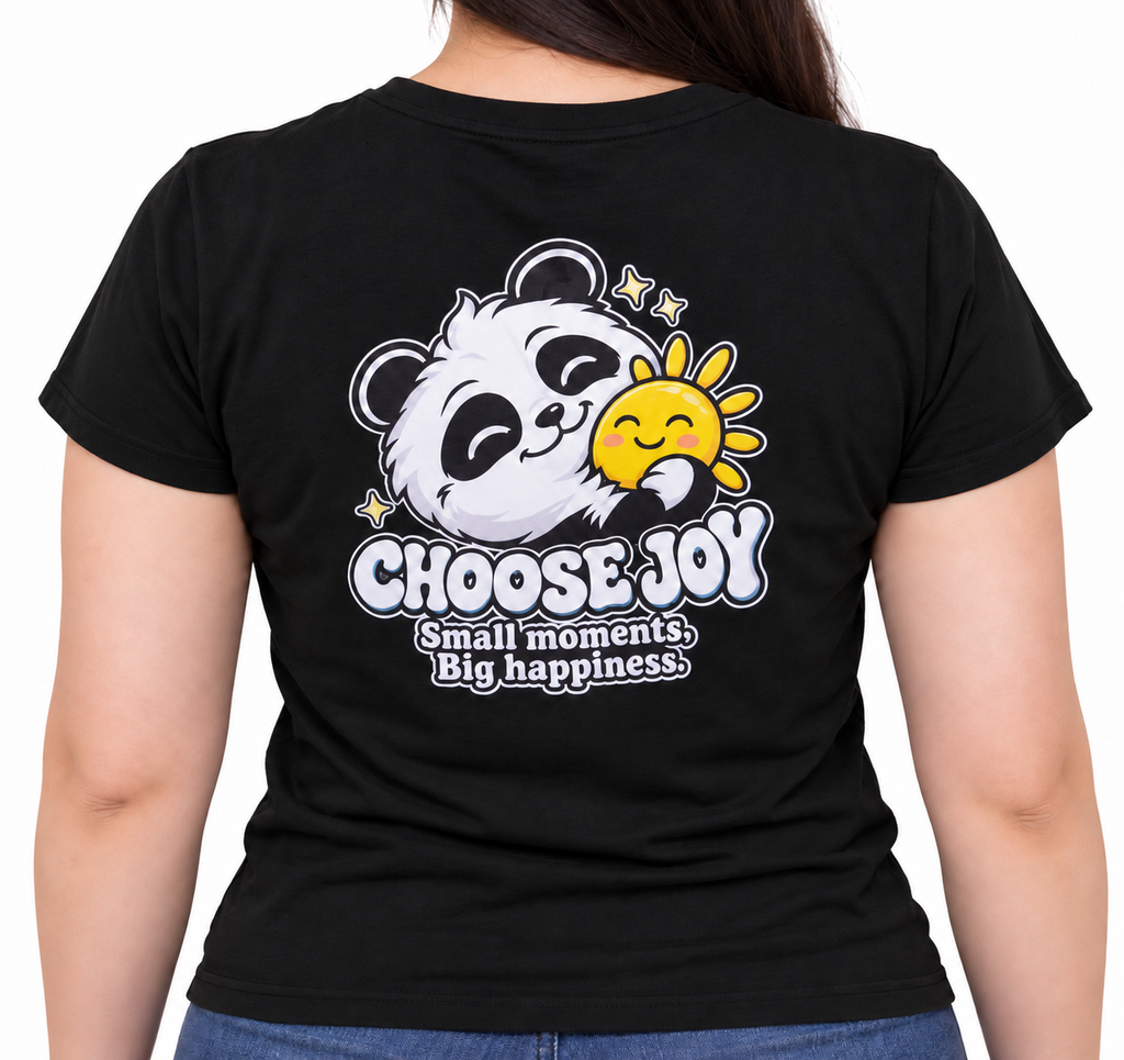 Cute Elegant Panda Female Comfortable T-shirt | 100% Cotton Fabric