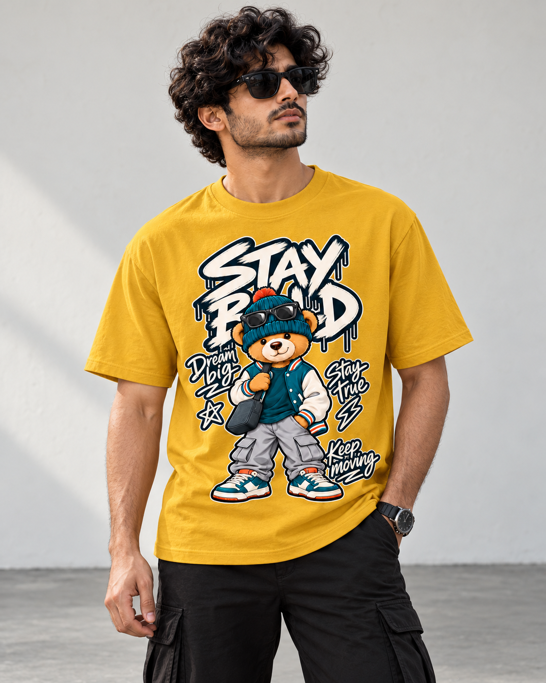 Big Dreams, Bold Moves – Streetwear Bear T-Shirt