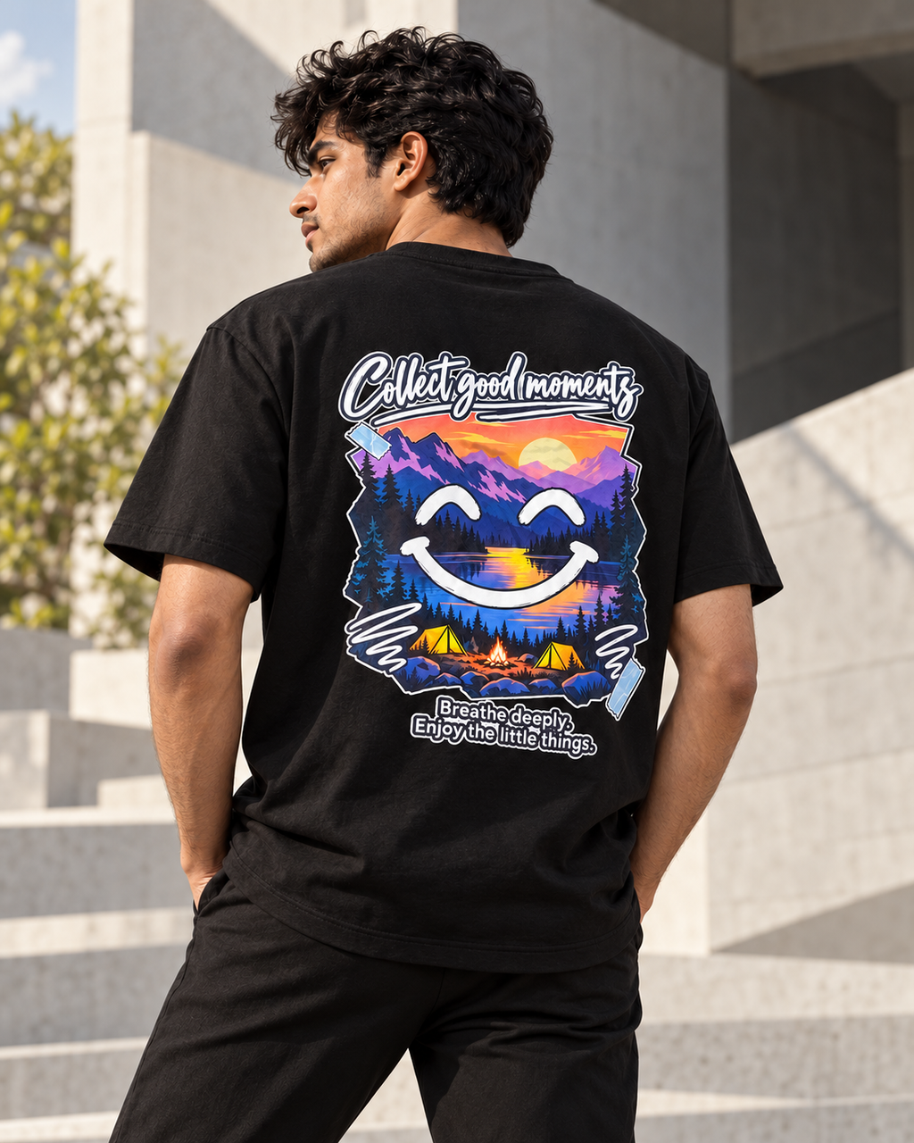 Collect Good Moments – Sunset Smiley T-Shirt