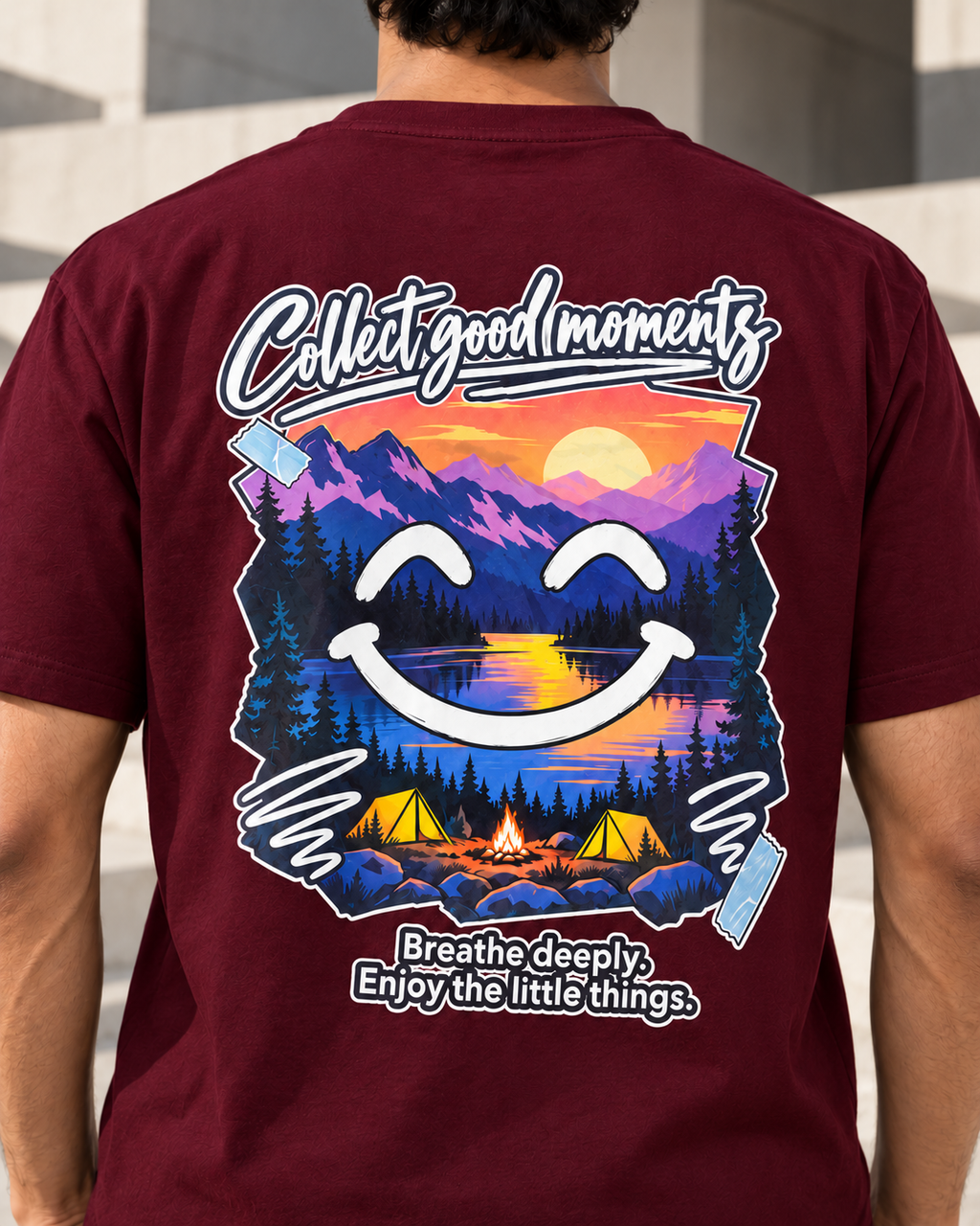 Collect Good Moments – Sunset Smiley T-Shirt