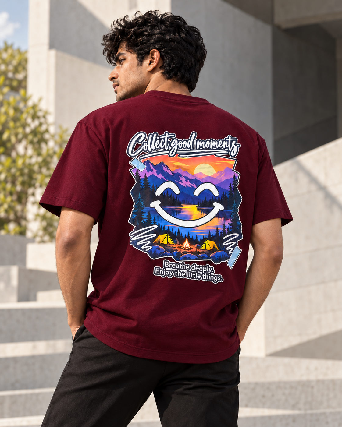 Collect Good Moments – Sunset Smiley T-Shirt