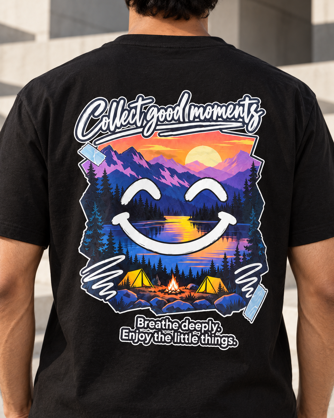 Collect Good Moments – Sunset Smiley T-Shirt