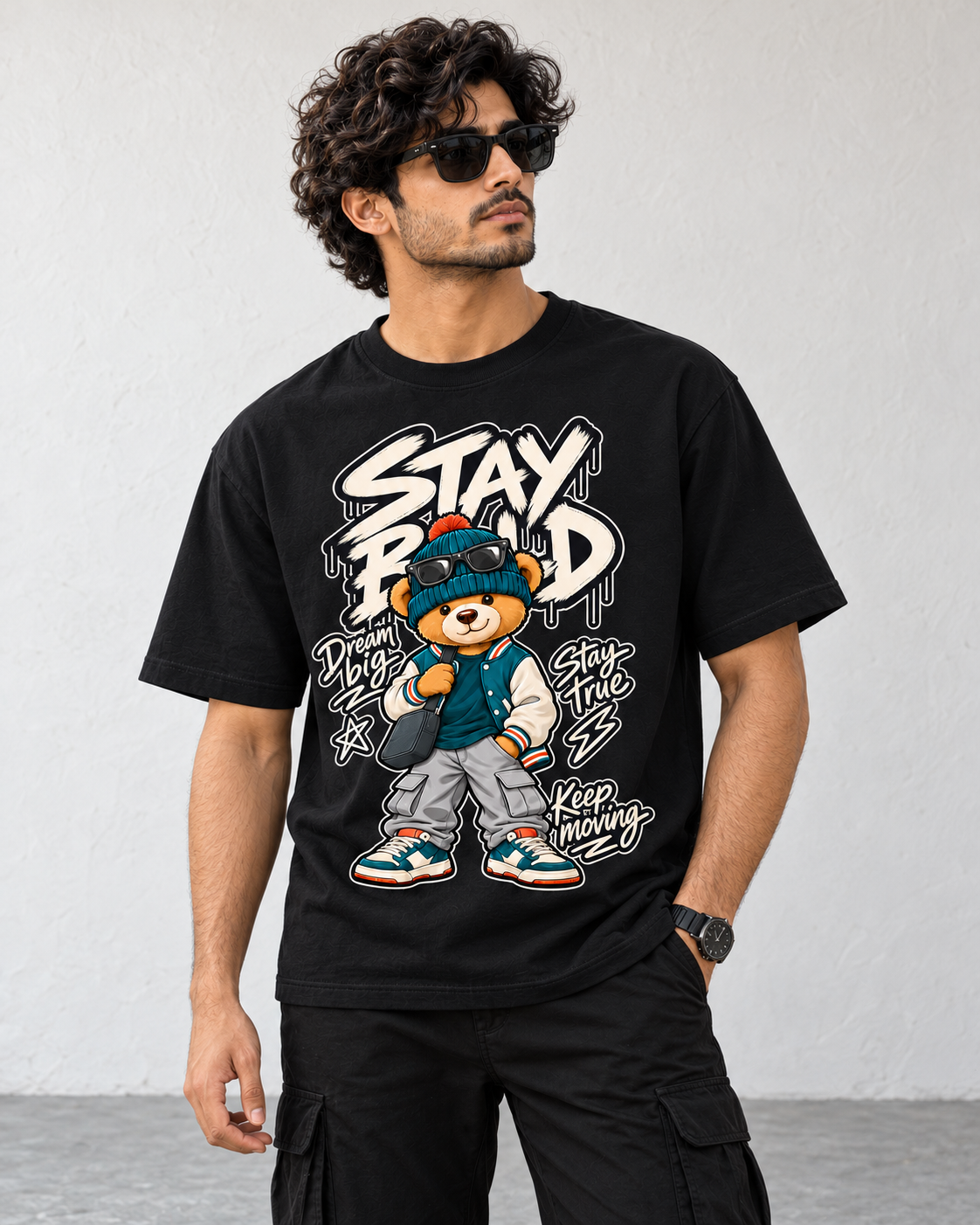 Big Dreams, Bold Moves – Streetwear Bear T-Shirt