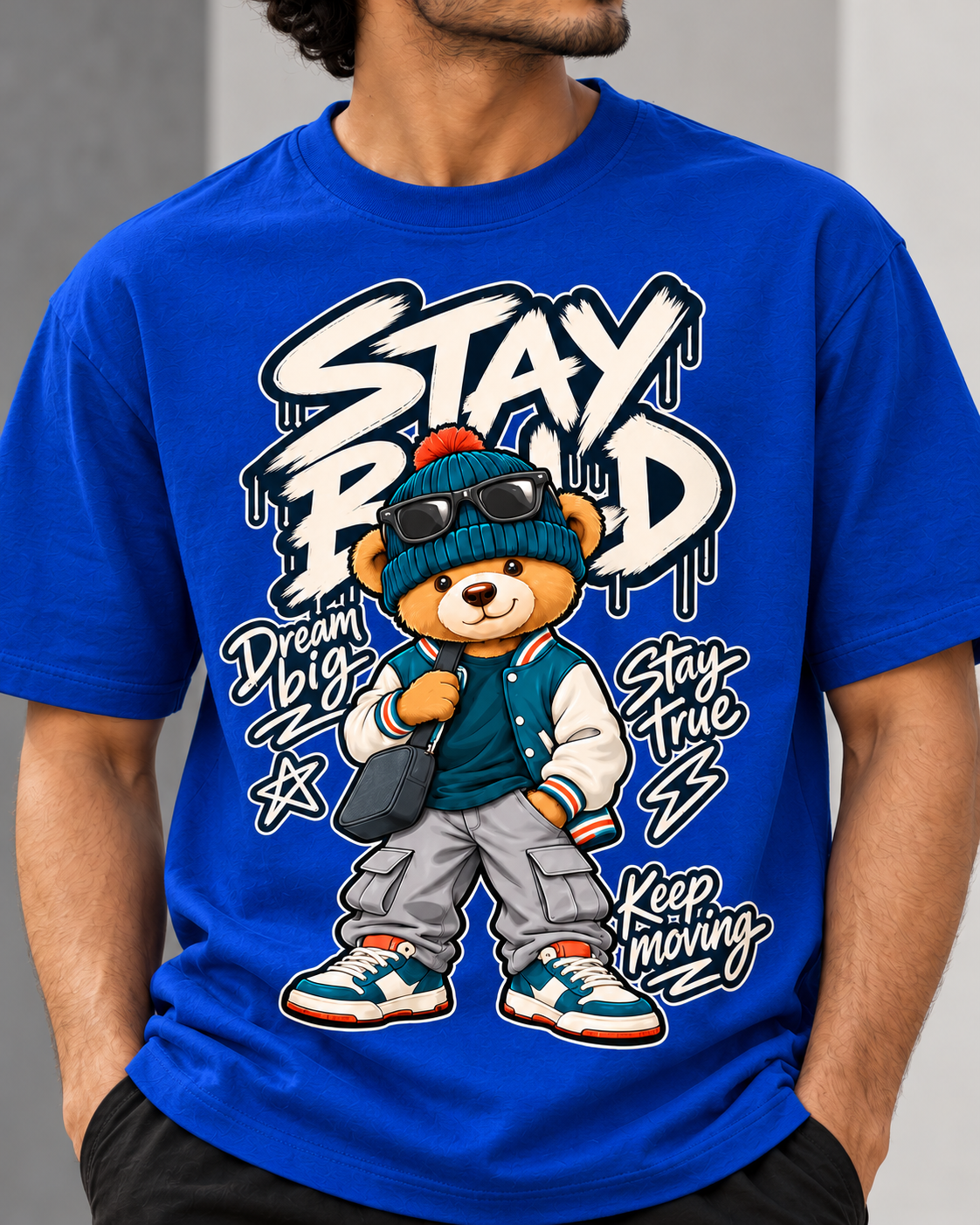 Big Dreams, Bold Moves – Streetwear Bear T-Shirt