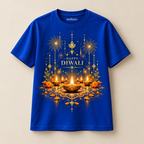Lights & Celebrations – Royal Blue Diwali T-Shirt